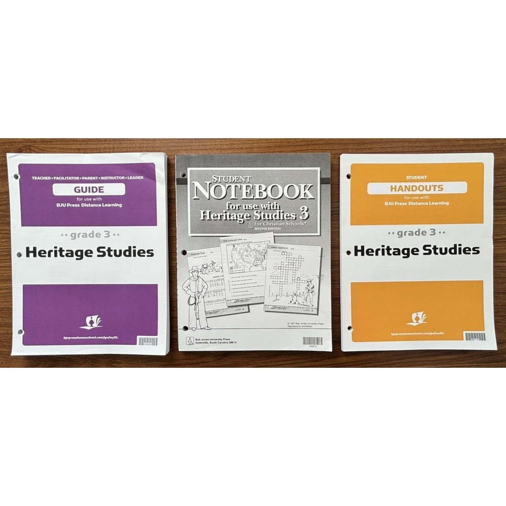 BJU Press Heritage Studies Grade‎ 3 Teacher's Guide Student Notebook & Handouts